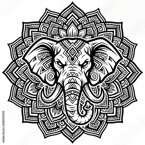 Seamless Tribal Celtic Knot Tattoo Pattern Vector Illustration with Black Ornamental Lines Vintage Animal Inspired Textile Texture Wallpaper Design and Decorative Sketch Art Backdrop