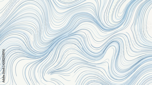 Abstract Flowing Blue Waves Line Art Minimalist Background Elegant Fluid Pattern Design For Modern Wall Art