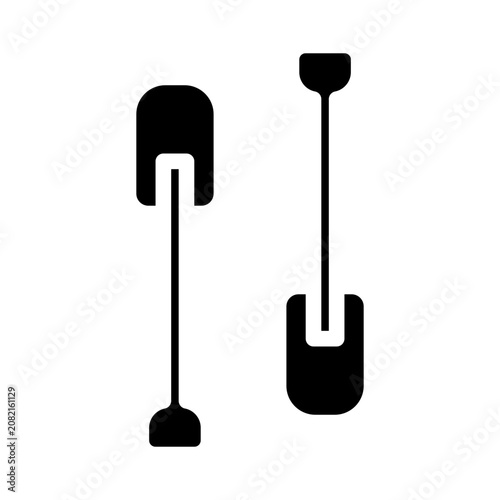 Foto oars glyph icon