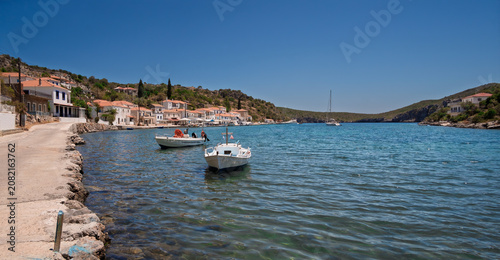 panoramic view on the tourist port of Gerakas, Laconia, Peloponnese, Greece,