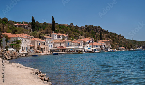 panoramic view on the tourist port of Gerakas, Laconia, Peloponnese, Greece,