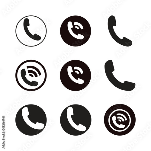 Εκτύπωση καμβά PrintCall icon silhouette, business hotline communication and default smartphone