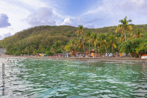 Plage de Malendure en Guadeloupe, Bouillante, Basse-Terre, Antilles Françaises.