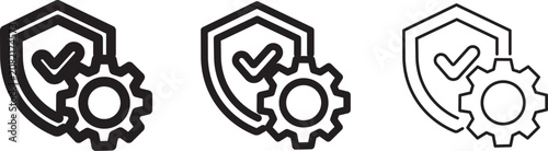 Fotografie Reliability icon set multiple style vector