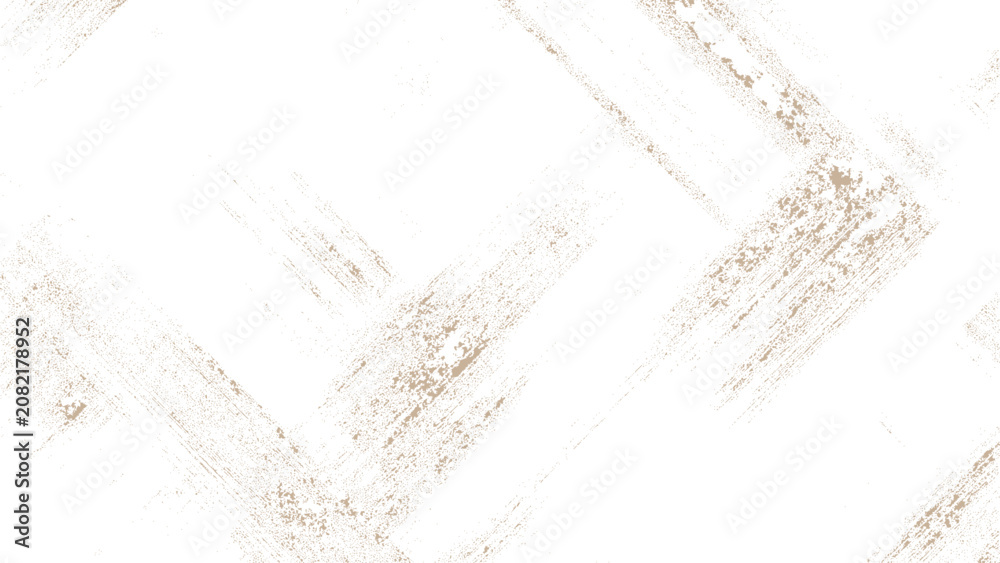 Fototapeta premium abstract beige grunge brush stroke texture on white background with distressed geometric paint pattern for modern design