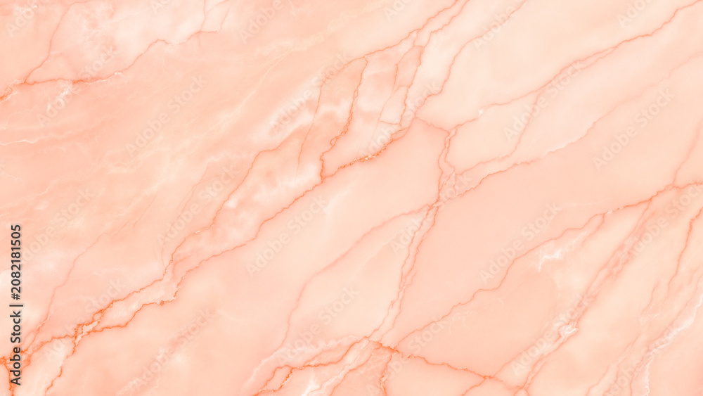 Fototapeta premium Elegant Light Peach Marble Texture Background with Natural Veining Patterns for Luxury Interior Design Projects, Soft Pastel Pink Stone Surface Backdrop for Modern Minimalist Graphic Design Displays