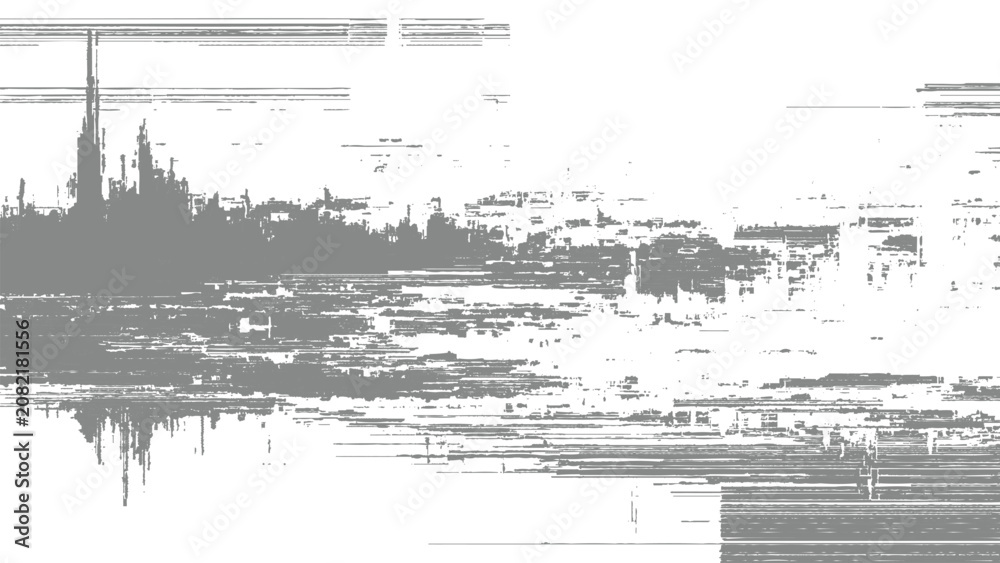 Fototapeta premium abstract grey grunge brush stroke texture on white distressed background with weathered horizontal paint streaks