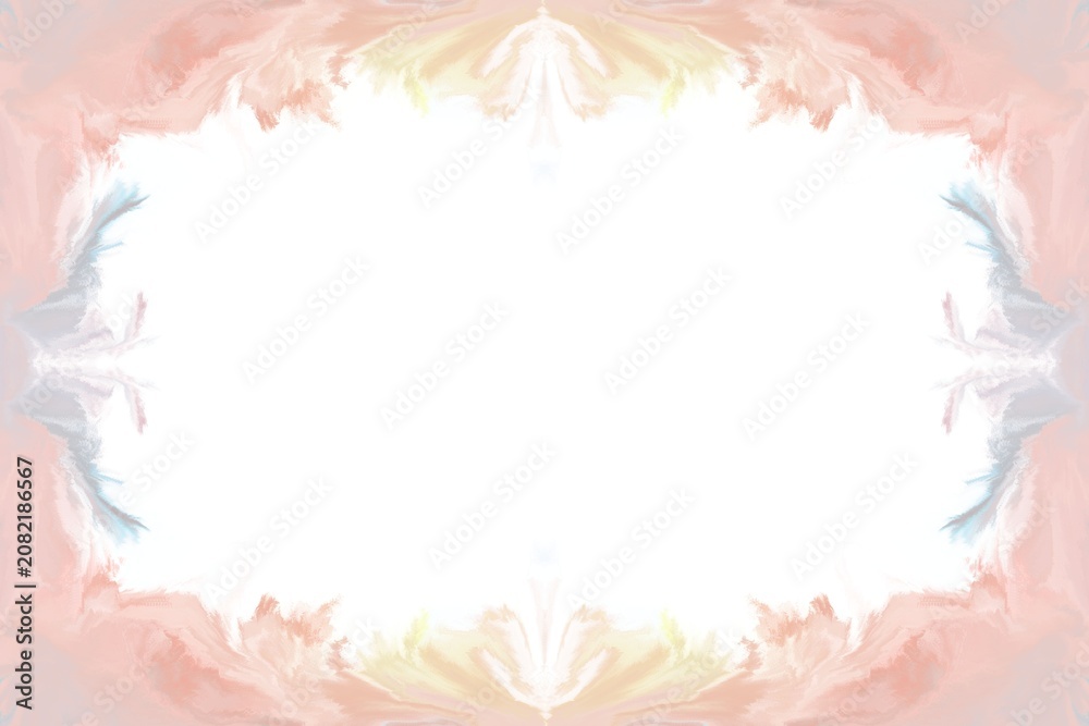 Fototapeta premium Floral abstract art frame background 
