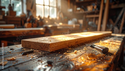 Golden brown pizza slices on rustic wooden table.