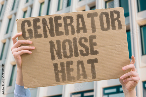 Foto "Generator noise heat" Backup power brings its own misery