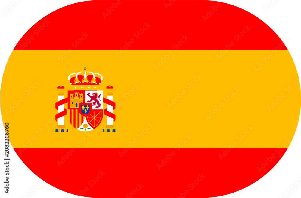 Obraz premium spain Flag oval shape