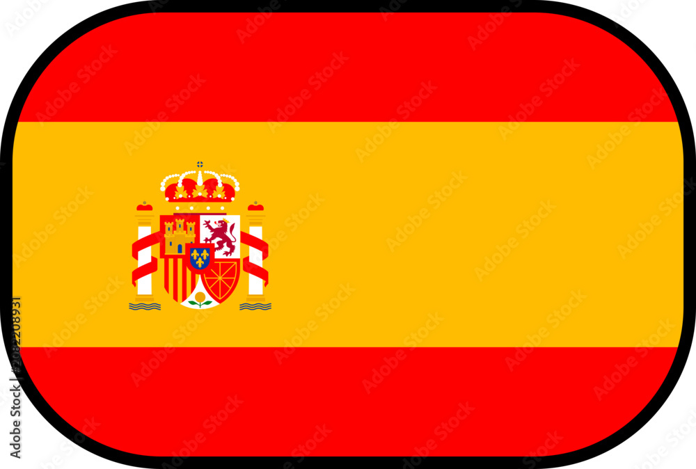 Obraz premium spain Flag Rounded Corner