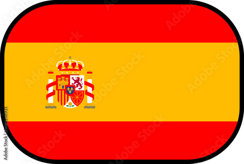 spain Flag Rounded Corner