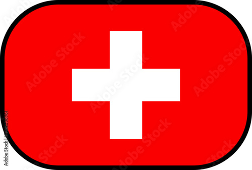 switzerland Flag Rounded Corner