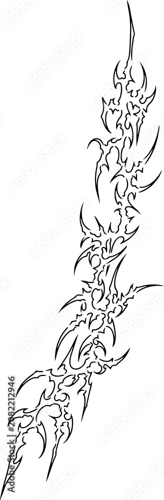 Obraz premium tribal cybersigilism tattoo