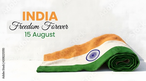 India independence day celebration with flag