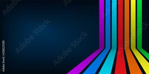 Rainbow Lines Background. Vector illustration for your business presentations.