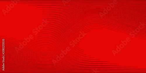 Abstract background of wavy lines in red colors