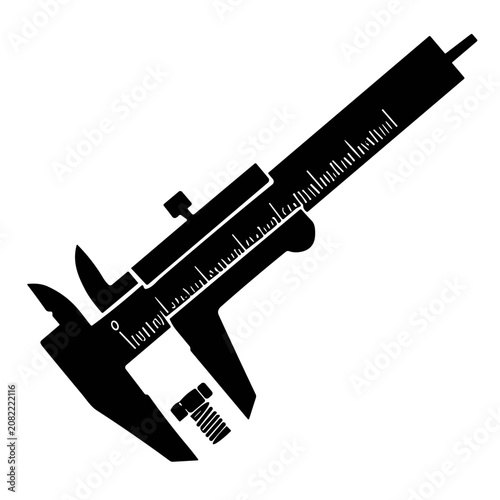 Canvas-taulu vector illustration of a vernier caliper