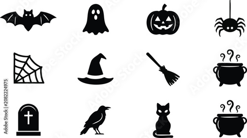 Halloween icons and symbols