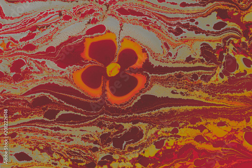Seamless abstract marble floral pattern textured background