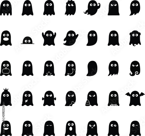Halloween ghost emojis and stickers