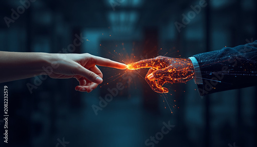 Digital ai and human finger touch