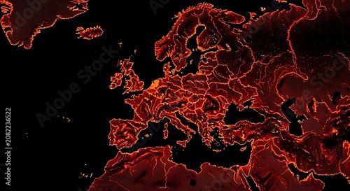 Extreme europe heatwave impact across the continent map