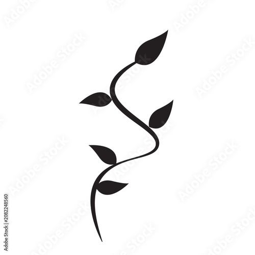 vector illustration of a flower silhouette