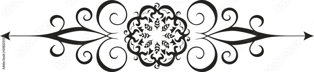 Fototapeta premium an elegant symmetrical decorative text divider .eps
