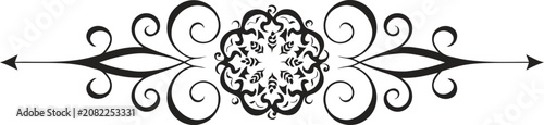 an elegant symmetrical decorative text divider .eps