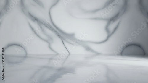 Blurred white marble surface with elegant grey veins