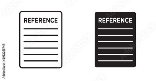 Bild auf Leinwand reference list icon