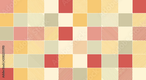 Fotografie Soft checkerboard wallpaper showcasing alternating striped blocks and harmonious