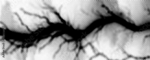 Halftone dots lightning explosion pop art comic background. Vector Illustration