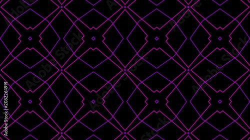 4K Motion Graphic Seamless Neon Magenta Geometric Pattern
