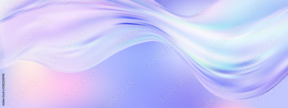 Fototapeta premium Soft holographic gradient background with iridescent pearl shine.