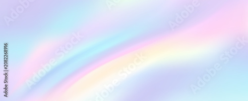 Quadro su tela Luxury hologram wave backdrop with neon multicolor fluid effect.