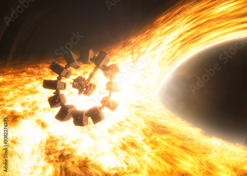 Obraz na płótnie Black hole with accretion disk