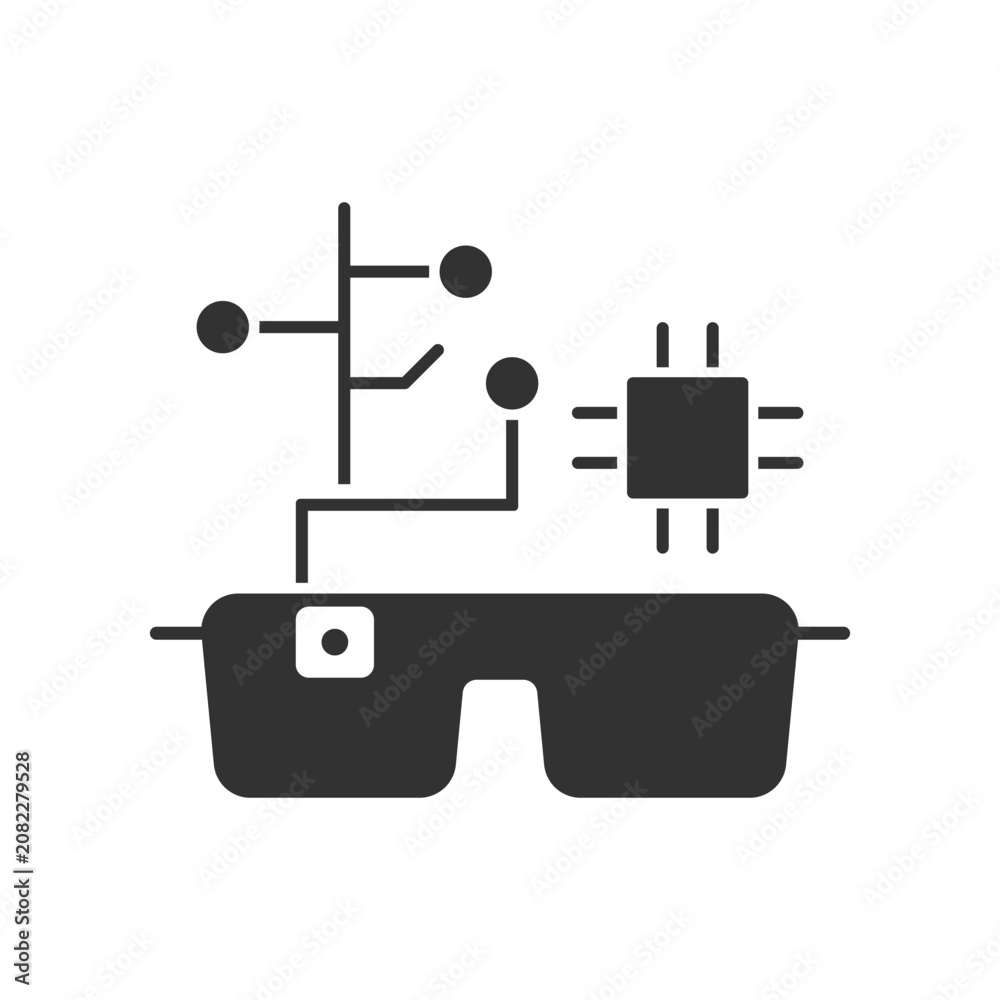 Obraz premium AI Smart Glasses Icon