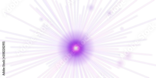 Radiating Purple Light Effect Burst Isolated on a Transparent Background