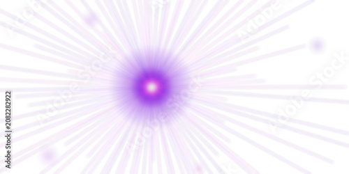Radiant Purple Light Effect Bursting on a Clean Isolated Transparent Background