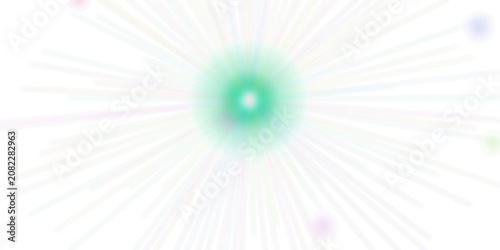 Radiant Green Light Effect Bursting on a Clean White Background Style