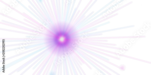 Radiant Purple Light Burst with Glowing Core and Soft Rays on Transparent Background
