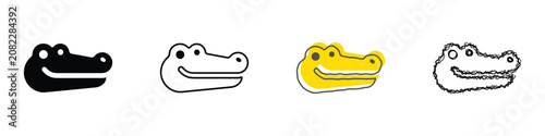Foto Explore these vibrant and whimsical crocodile face designs showcasing different