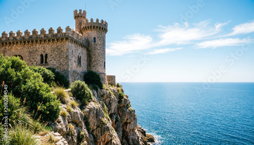 view of a majestic spanish castle
