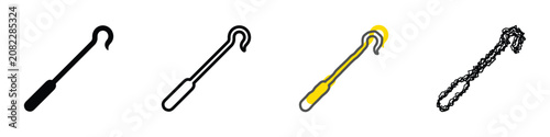 Konstfotografi A set of four distinct graphic representations of a tool designed for safely rem
