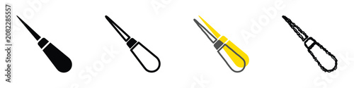 Принти на полотні Collection of awl icons showcasing solid, outline, dual-tone, and textured varia