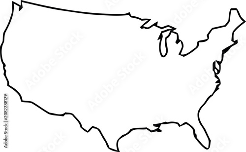 Map Outline of the United Kingdom with Simple Black Borders and Internal Region Linework on a White Background