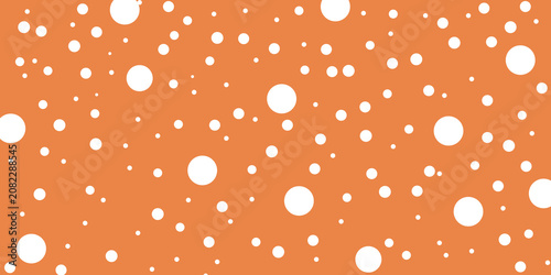 seamless orange pattern with circles